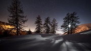 Tn winter trees snow night landscape 96069 3840x2160